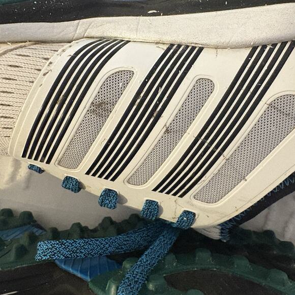 Adidas Spikeless Mesh Golf Shoes White Teal Laces Lightweight Men’s Size 9 - Picture 3 of 10